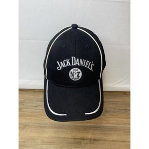 Jack Daniels Whiskey Old No 7 Brand Hook/Loop Strapback Hat Cap Embroidered